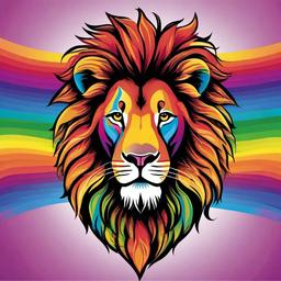 Lion Background Wallpaper - rainbow lion background  
