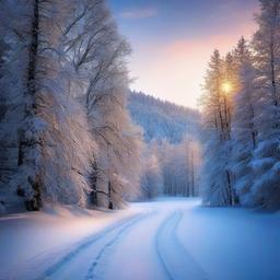 Snow Background Wallpaper - snowy photo backdrop  