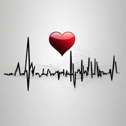 Best Heartbeat Tattoo - Explore top-notch heartbeat tattoo designs that stand out for their creativity and visual impact.  simple vector color tattoo,minimal,white background