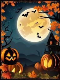 Happy Halloween clipart - Halloween night sky  clipart