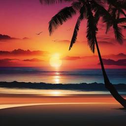 Beach Background Wallpaper - sunset background beach  