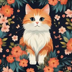 Cat Background Wallpaper - fluffy cat wallpaper  