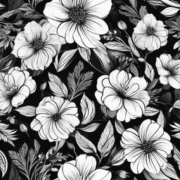 black and white flower wallpaper  