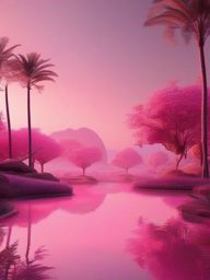 Pink Aesthetic Landscape Wallpaper Dreamy and Aesthetic Touch with Soft Pink Hues  intricate patterns, colors, wallpaper style