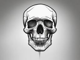 easy drawing of skull  minimal rough sketch scribbles,doodles,black and white