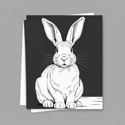 rabbit directed drawing vector art