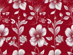 Red Background With Flowers - Bold red with flower details.  background wallpaper