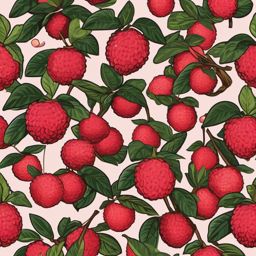 Lychee Sticker - Exotic and fragrant, a lychee-patterned treat to enjoy, , sticker vector art, minimalist design