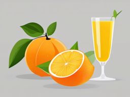 Star Fruit and Orange Juice Glass Clipart - Star fruit and a glass of orange juice.  color vector clipart, minimal style