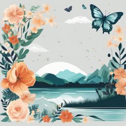 Nature's Beauty clipart - Appreciating the beauty of nature, ,vector color clipart,minimal