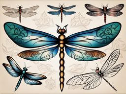 dragonfly tattoo designs, symbolizing change, transformation, and adaptability. 