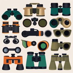 Binoculars clipart - Binoculars for spotting wildlife, ,vector color clipart,minimal