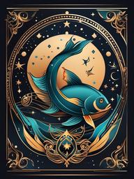 horoscope tattoos pisces  simple vector color tattoo