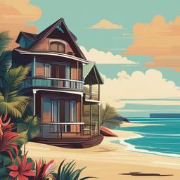 Beach background - beach house background  