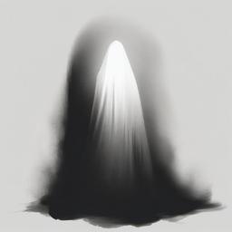 drawing of a ghost in the fog  minimal rough sketch scribbles,doodles,black and white