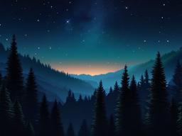 Night Sky Forest Background  ,desktop background wallpaper