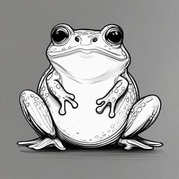 drawing of chubby frog  minimal rough sketch scribbles,doodles,black and white