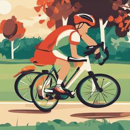 Sport clipart - cycling with a bike  vector clipart