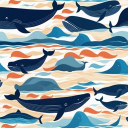 whale clipart: swimming gracefully in a vast ocean. 