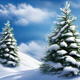 Snow Background Wallpaper - pine tree snow background  