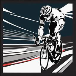 Bicycle clipart - bicycle racing on a track  