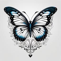 butterfly cover up tattoo ideas  simple color tattoo,white background,minimal