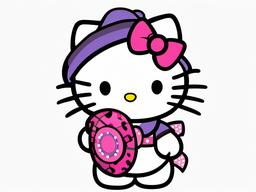 Hello Kitty clipart - Hello Kitty in a party hat  clipart