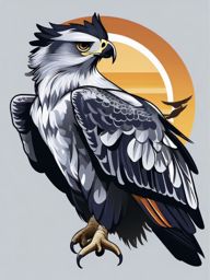 Harpy Eagle clipart - Majestic raptor with impressive flight, ,color clipart vector style