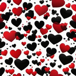 black background red heart  