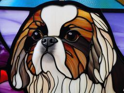 Stained Glass Japanese Chin - Japanese chin with soft coat  