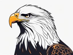 American Bald Eagle Tattoo - Patriotic bald eagle tattoo  minimalist tattoo design, white background