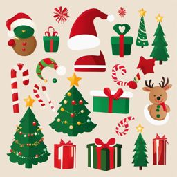 Clip art free Christmas images, A selection of free-to-use Christmas-themed visuals.  simple, 2d flat