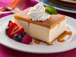 tres leches cake, a latin american delight, enjoyed at a vibrant dia de los muertos celebration. 