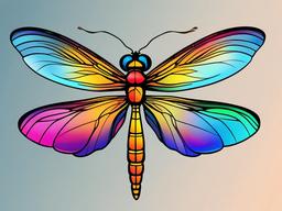 Dragonfly clipart - colorful dragonfly in flight  clipart