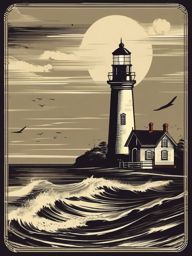 Vintage Lighthouse Scenes , vintage t shirt vector art