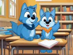 Bluey clipart - Bluey at school  vector clipart