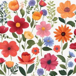 Floral images clip art, Assorted clip art featuring beautiful flowers.  simple, 2d flat