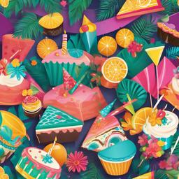 Party Background Wallpaper - summer birthday background  