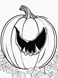 Pumpkin with Creepy Claws Coloring Pages - Monster Claws Emerging from the Pumpkin  minimal black outline printable sheet, coloring page