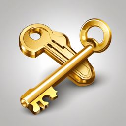 Unlock key clipart - Golden key for unlocking and access,  color clipart, vector art