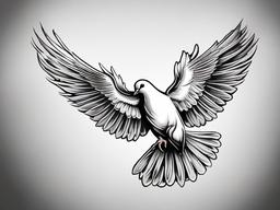 Dove Tattoo Pictures-Inspirational pictures showcasing various dove tattoo designs, perfect for tattoo ideas and inspiration.  simple color tattoo,white background