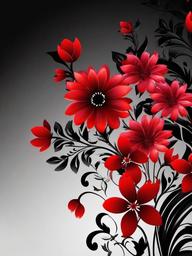 Flower Background Wallpaper - black wallpaper with flowers  