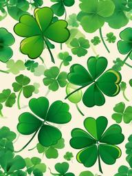 4 Leaf Clover clipart - clover patch with various leaf shapes  