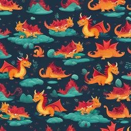 Cute Dragon Wallpaper - Tiny dragons with a playful style  ,background wallpaper