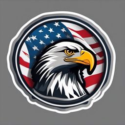 Majestic Eagle Soaring Emoji Sticker - A symbol of freedom in flight, , sticker vector art, minimalist design