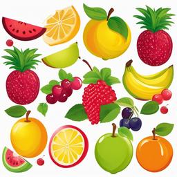 Fruit clipart - fruit-themed party decorations  