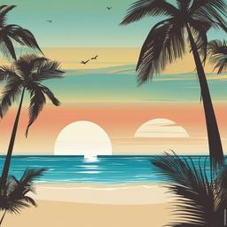 Beach background - beach background with palm trees  