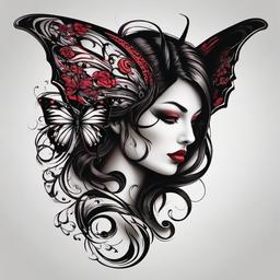 devil butterfly tattoo  