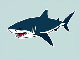 Simple Shark - A minimalist and straightforward representation of a shark.  color vector clipart