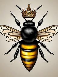 realistic queen bee tattoo  vector tattoo design